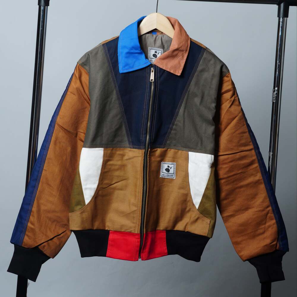 Workwear Colorblock Geometric Jacket Size M